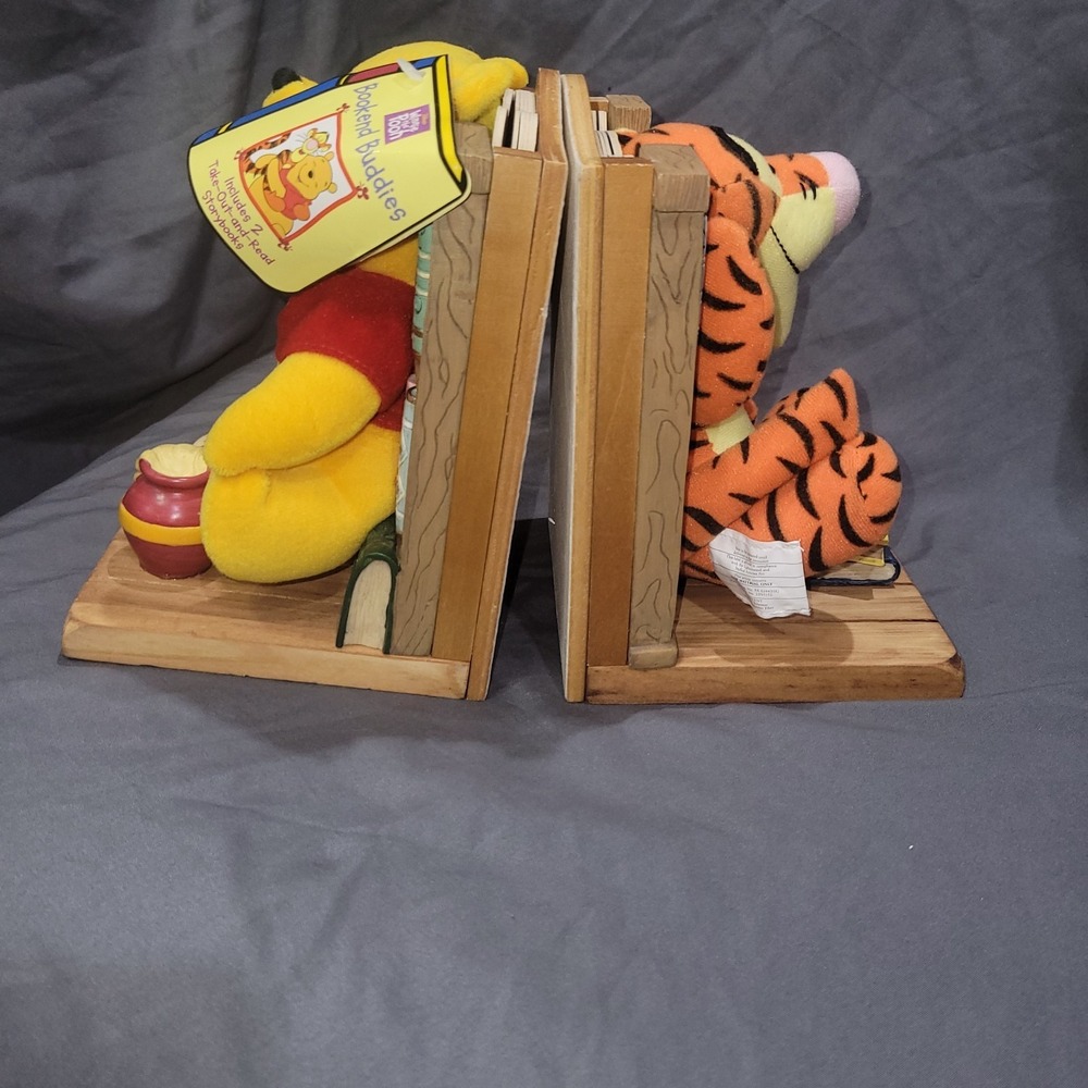 Winnie the Pooh Plush Bookend Buddies -Tigger & Pooh (Readers Digest 2001) NWT